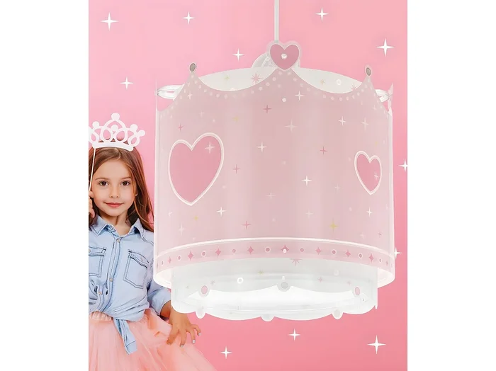 Lámpara de techo Little Queen Corona Corazones DALBER