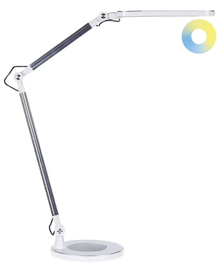 Lámpara LED de escritorio GRUS con regulador de intensidad Metal Plateado