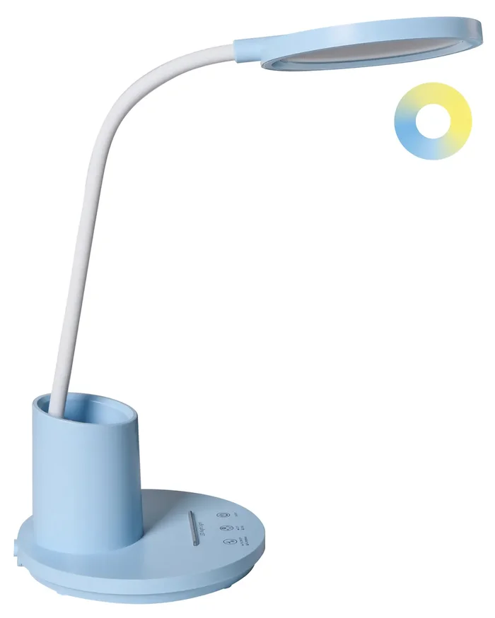 Lámpara LED de escritorio VELA con regulador de intensidad Azul