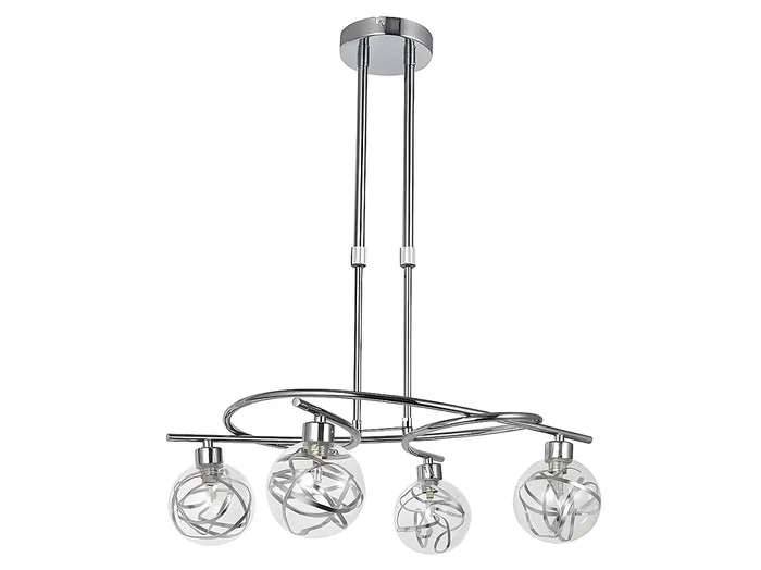Lampara Modelo Varanasi Cromo 4 Luces