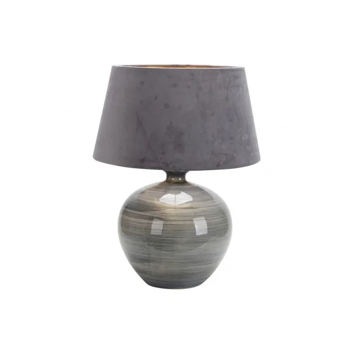 lampara sobremesa metal color gris serie betta 45cm