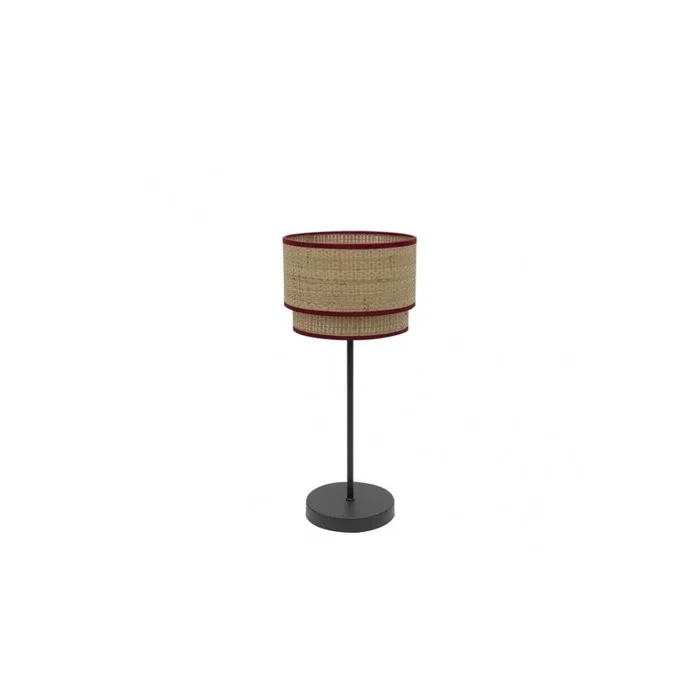 lampara sobremesa metal color marron serie roque 18cm
