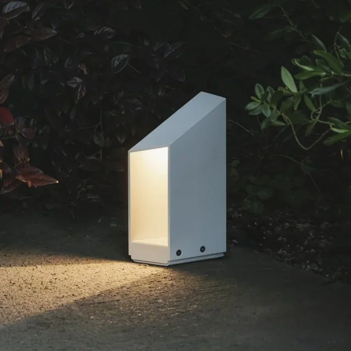 Lámpara sobremuro LED MARSET Domus, altura 26 cm, blanco, aluminio