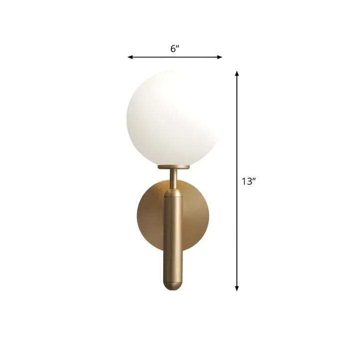 LED Iluminación de Pared de Esfera 1 Cabeza Aplique de Pared de Metal Estilo Posmoderno para Pasillo – 220 A 240 V Blanco