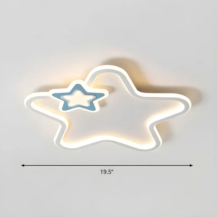 LED Iluminación de Techo de Estrella Lámpara de Techo Acrílica de Estrella para Cuarto – 220 A 240 V Azul Blanco