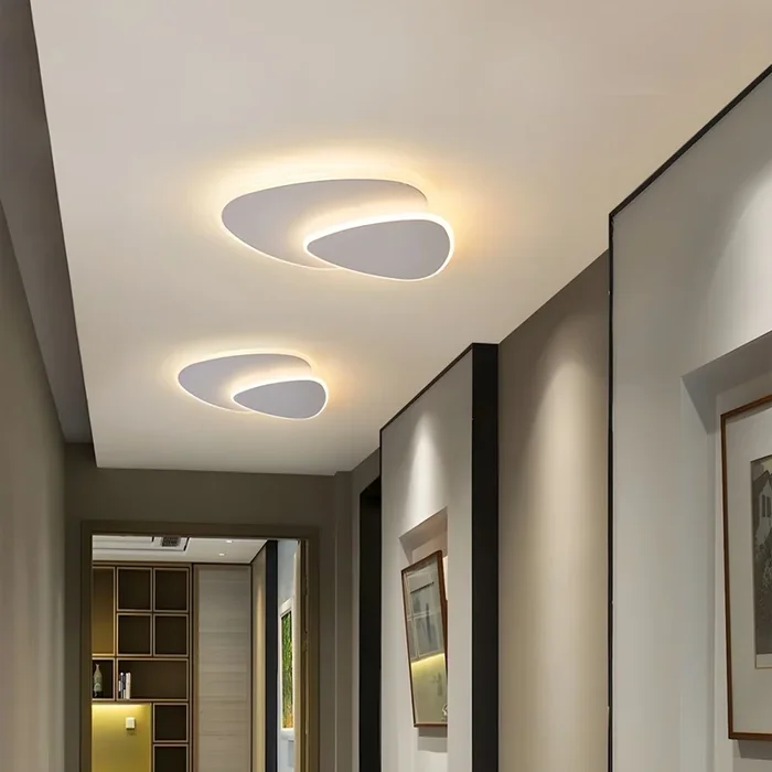 LED Luminaria de Techo Triangular Minimalista Plafón Acrílico para Sala de Estar – 220 A 240 V Blanco 49,53 cm Blanco