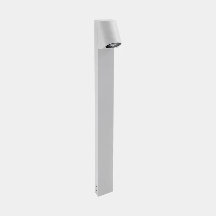 LEDS-C4 Bolardo luminoso Eko Inclined, blanco, altura 80 cm, aluminio