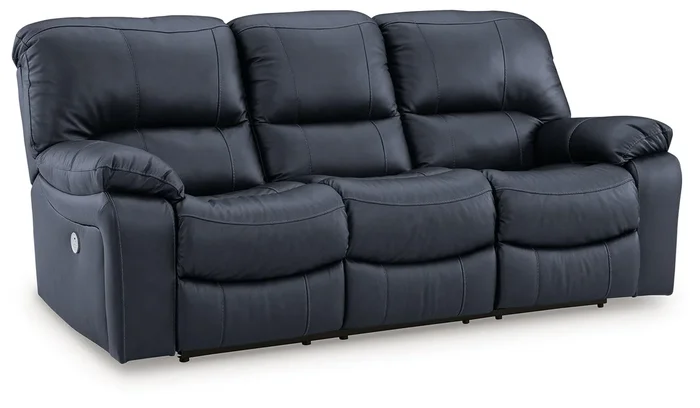 Leesworth Ocean Power Leather Reclining Sofa