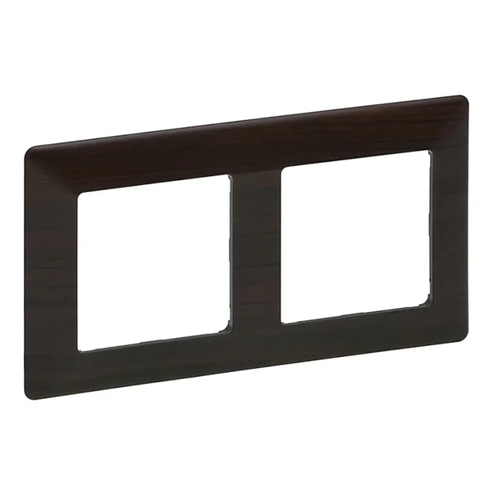 Legrand 754172 – Marco para interruptores VALENA LIFE 2P madera oscura