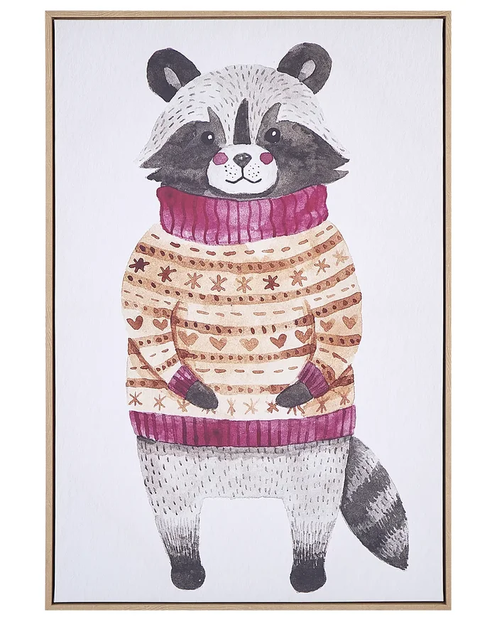 Lienzo CAMPLI Motivo animal 63 x 99 cm Gris