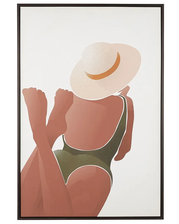 Lienzo FELTRINA Motivo femenino 63 x 99 cm Blanco