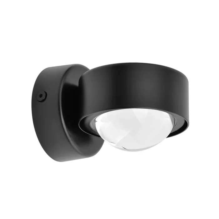 Lindby foco de pared Jyla, negro, 3.000 K, hacia abajo, lente