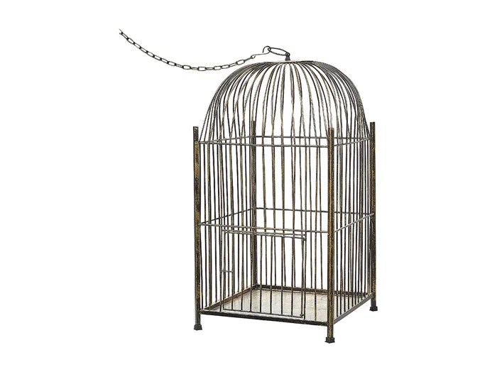 Linterna de metal 62 cm efecto oro envejecido COMOROS