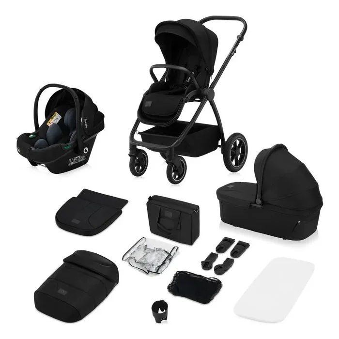 Lionelo – Cochecito combinado 3 en 1 MERIL Black Onyx