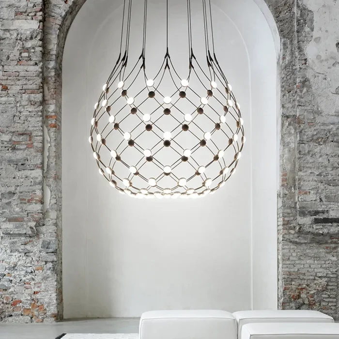 Luceplan Mesh lámpara Ø 100 cm suspensión de 1 m