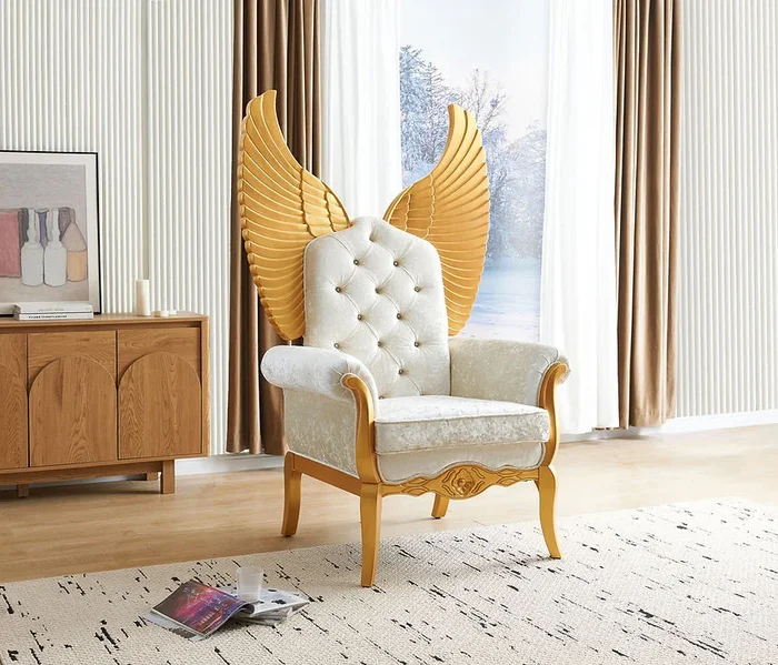 Lucifur 64″ Tall White Chair