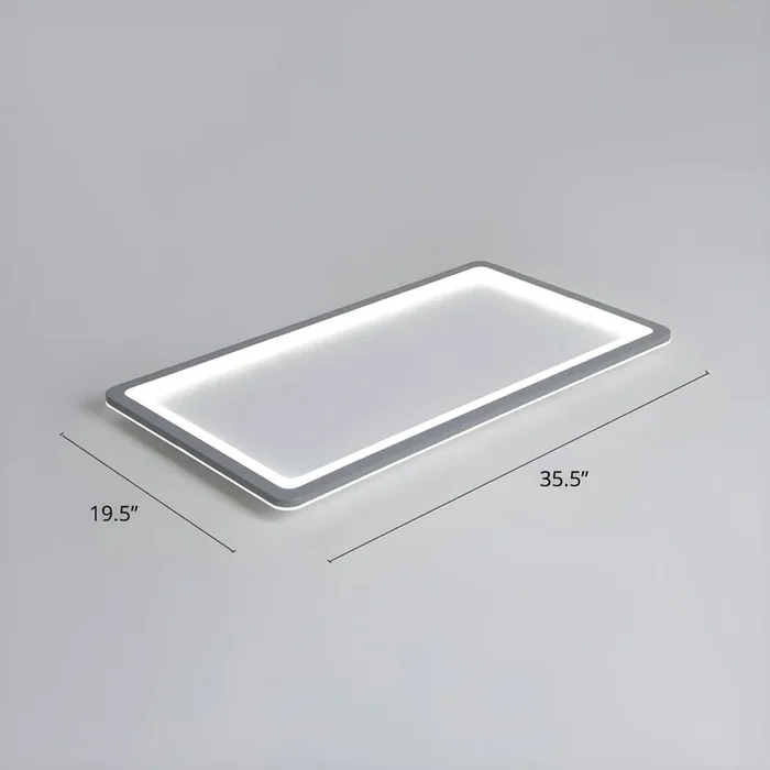 Luz de Techo Moderna en Gris Oscuro Iluminación de Techo LED Metálica para Sala de Descanso – 110 A 120 V Gris oscuro 90,17 cm Blanco