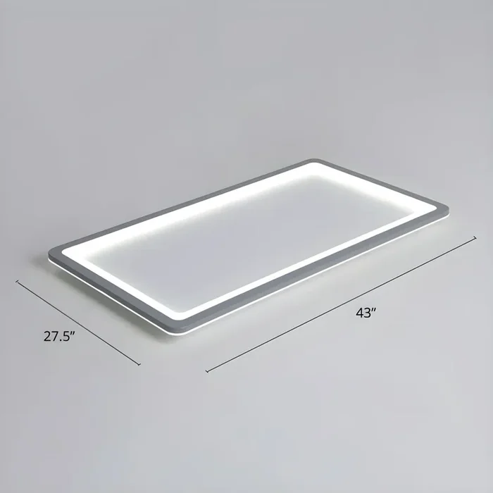 Luz de Techo Moderna en Gris Oscuro Iluminación de Techo LED Metálica para Sala de Descanso – 110 A 120 V Gris oscuro 109,22 cm Blanco