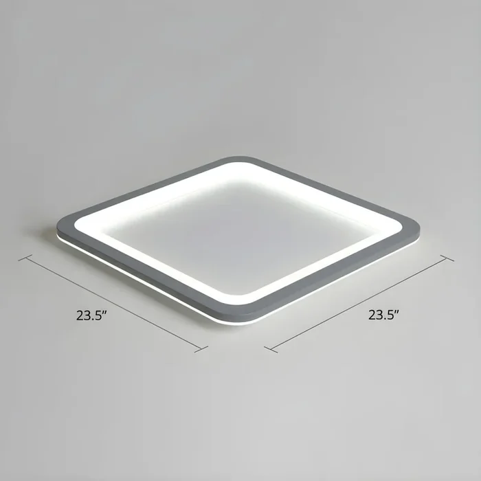 Luz de Techo Moderna en Gris Oscuro Iluminación de Techo LED Metálica para Sala de Descanso – 110 A 120 V Gris oscuro 48,26 cm Blanco