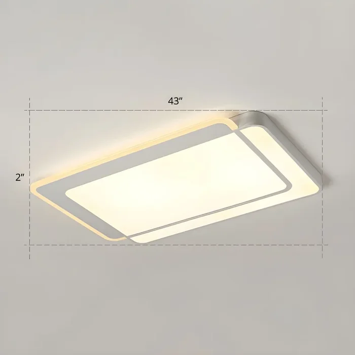 Luz de Techo Modernista en Blanco Lumianria de Techo Empotarda LED de Acrílico para Interior – 220 A 240 V Blanco 109,22 cm Luz cálida