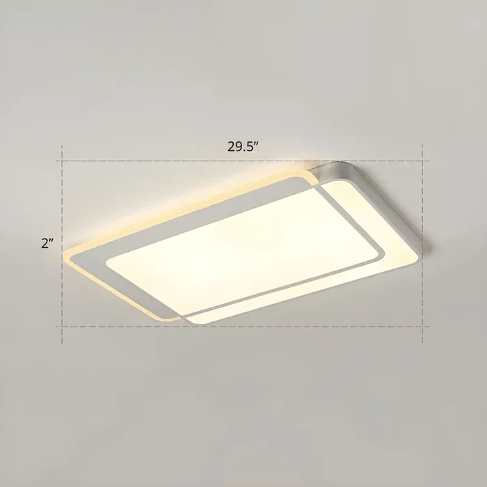 Luz de Techo Modernista en Blanco Lumianria de Techo Empotarda LED de Acrílico para Interior – 220 A 240 V Blanco 74,93 cm Luz cálida