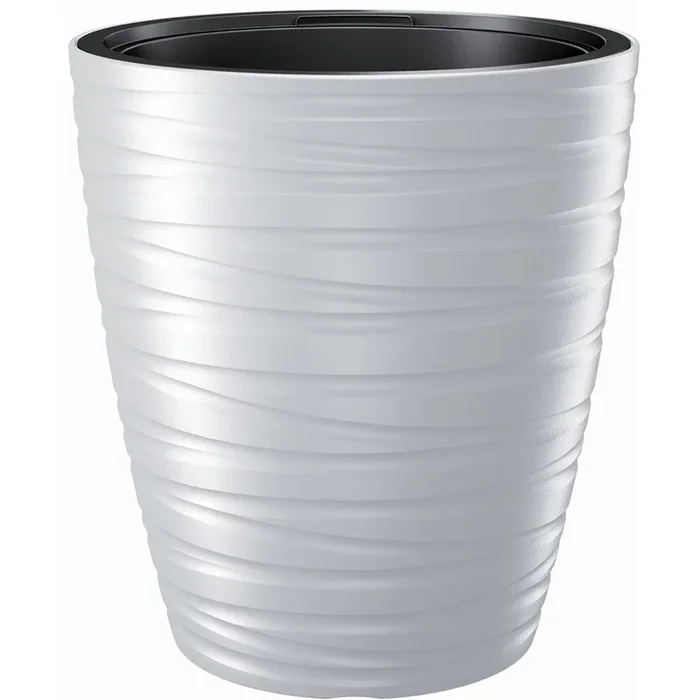 Maceta Con Deposito 68L Maze De Plastico En Color Blanco 47,5 (Largo) X 47,5 (Ancho) X 52,3 (Alto) Cm