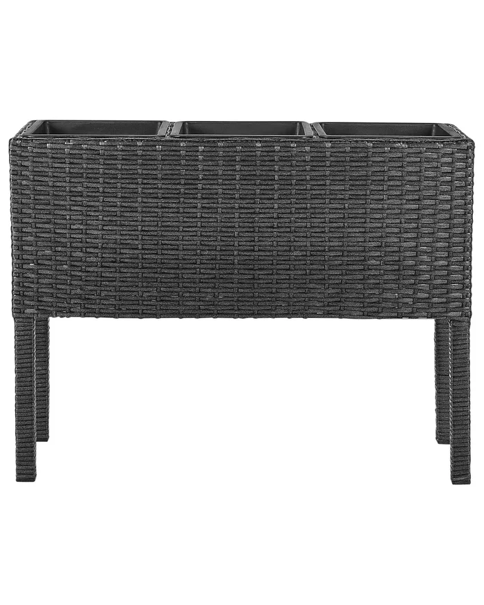 Maceta con patas CARAGANA 77 cm Negro