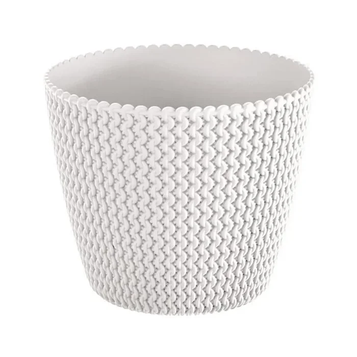 Maceta Redonda 18,6L Prosperplast Splofy De Plastico En Color Blanco, Ø34,1 X 28,9 Cm