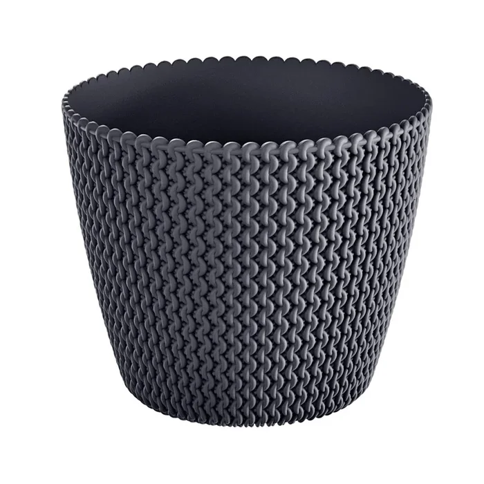 Maceta Redonda 28,2L Prosperplast Splofy De Plastico En Color Antracita, Ø39,1 X 33 Cm