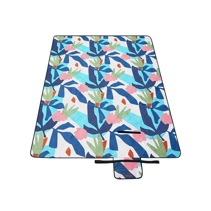 Manta de Picnic 200 x 150 cm Motivo de Helechos Multicolor-SONGMICS