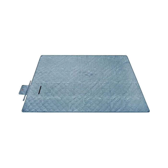 Manta de Picnic 300 x 200 cm Motivo de Hojas y Azul Claro-SONGMICS