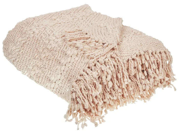 Manta VELLA Algodón 220 x 240 cm Beige claro