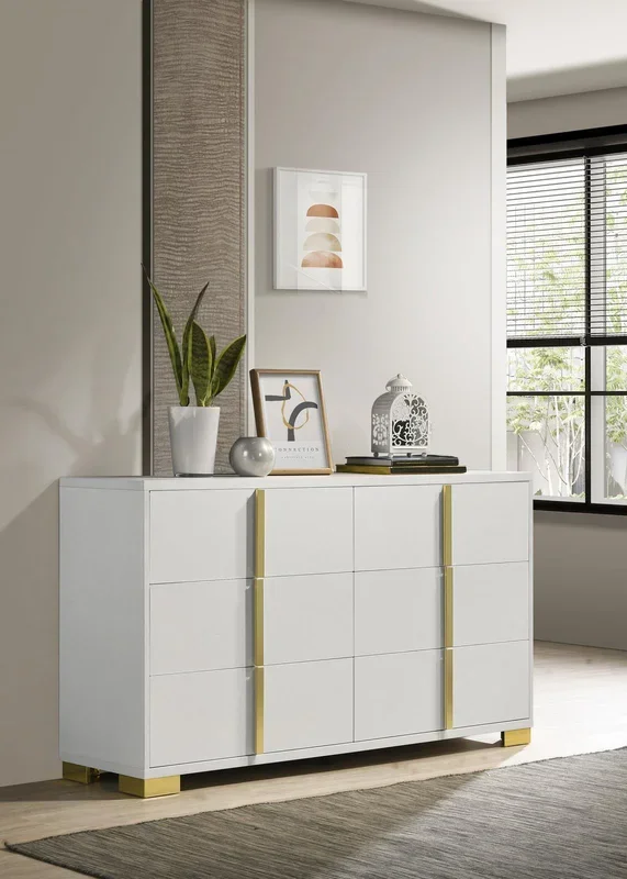 Marceline White 6-drawer Dresser