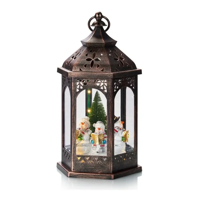 Markslöjd 704973 – LED Decoración navideña ROLF LED/3xAA linterna marrón
