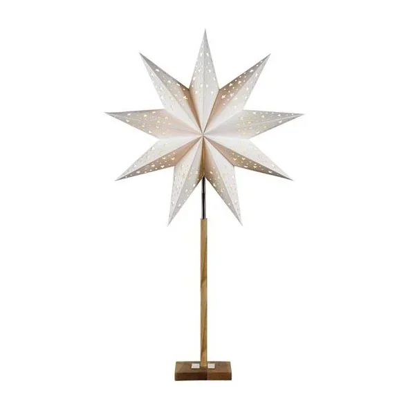 Markslöjd 706042 – Decoración de navidad SOLVALAA 1xE14/25W/230V blanco/madera