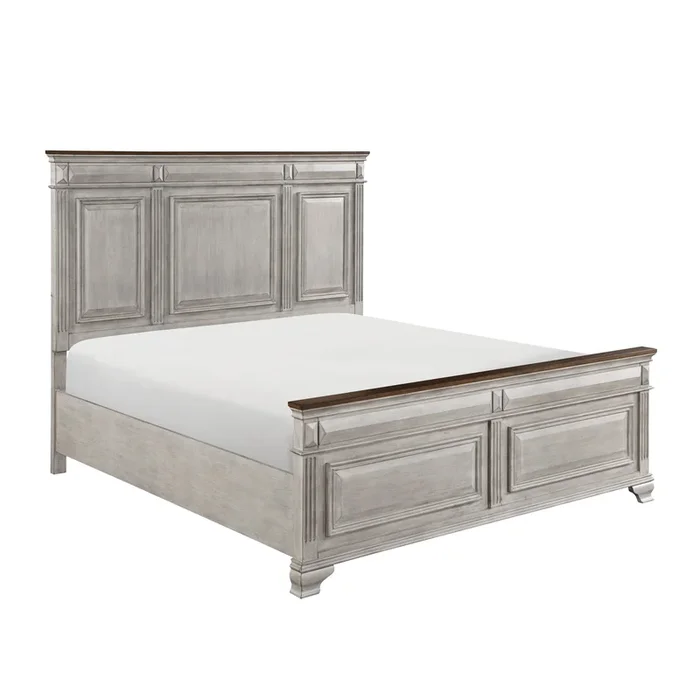 Marquette Gray/Brown King Panel Bed