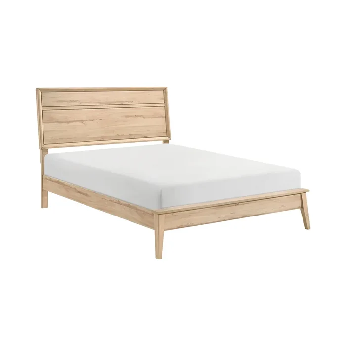 Marrin Natural Oak King Panel Bed