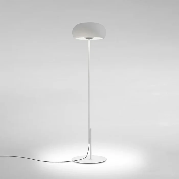 MARSET Vetra lámpara de pie LED, marco blanco