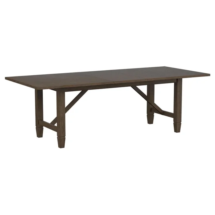 Matisse Brown Rectangular Dining Table with 18″ Removable Extension Leaf