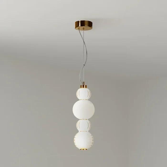 Maytoni lámpara colgante LED Collar, cristal dorado Ø 14,7 cm 3.000 K