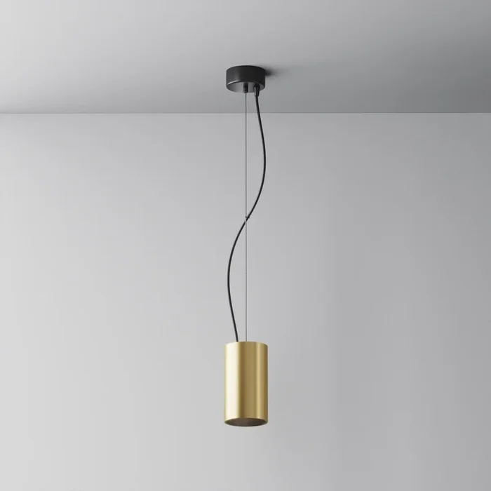 Maytoni lámpara colgante LED Efir, dorado mate, Ø 7,5 cm, 15 W, 38°