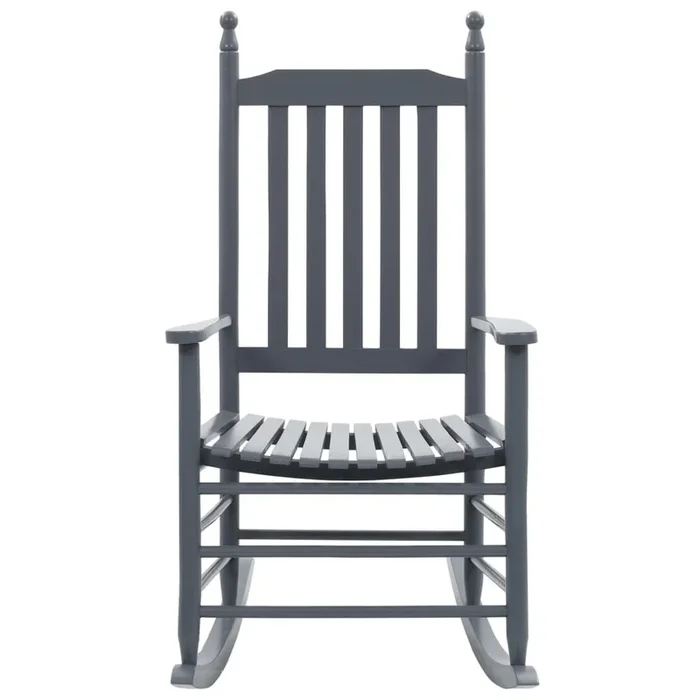 Mecedora con asiento curvado madera de álamo gris