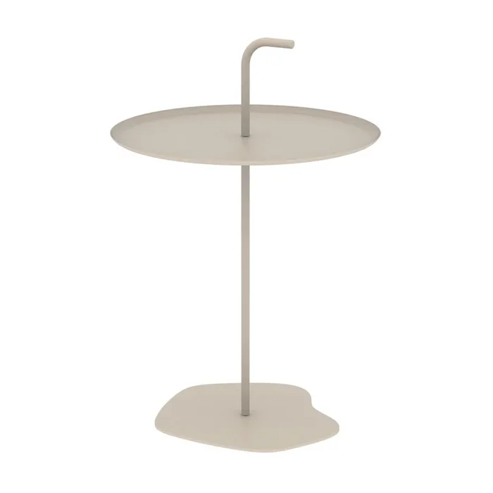 Mesa auxiliar de jardín Calimera 56,5×38 cm Color champán [casa.pro]