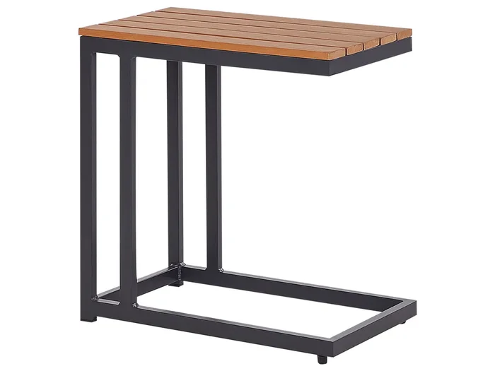 Mesa auxiliar de jardín MESSINA 60 cm 35 cm Negro