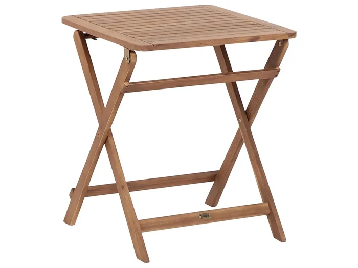Mesa auxiliar de jardín PARAGGI Madera de acacia certificada Marrón plegable