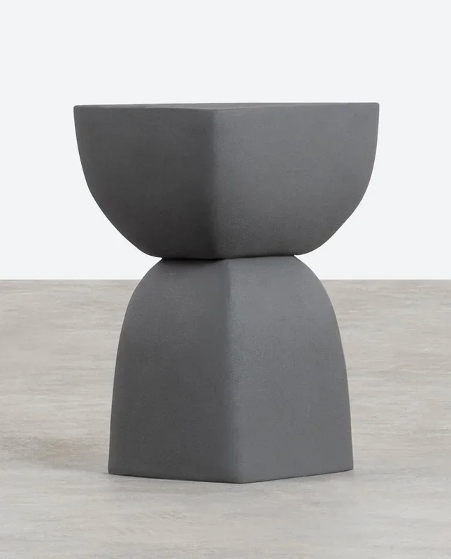 Mesa Auxiliar de Metal (25,5 x 35 cm) Lelio Gris niebla – The Masie