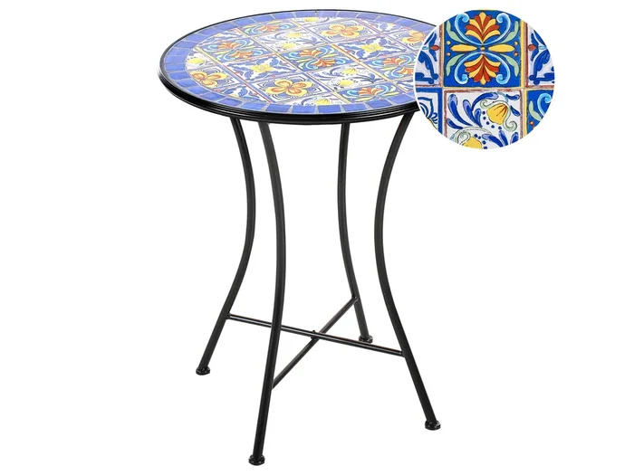 Mesa de balcón CORIANO 60 cm 60 cm Metal Negro