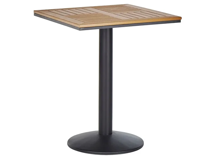 Mesa de balcón PALMI 60 cm 60 cm Efecto madera Marrón
