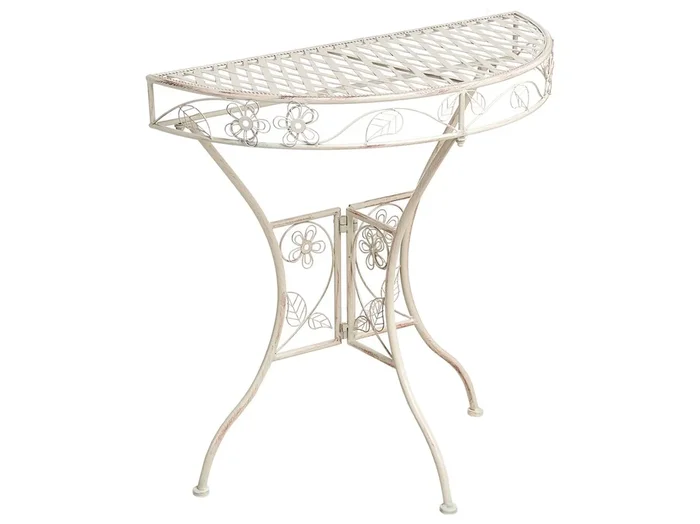 Mesa de balcón YAVIZA 80 cm 36 cm Metal Beige claro