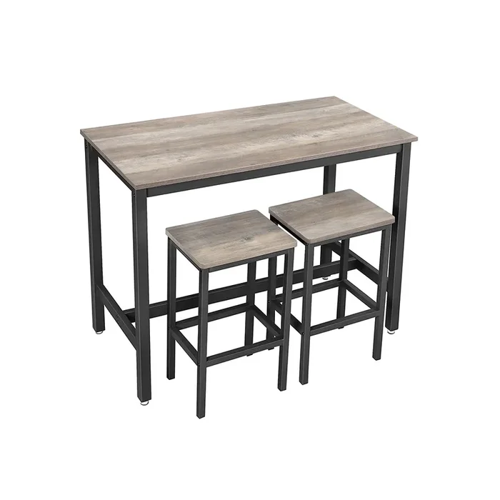 Mesa de Barra con 2 Taburetes de Barra-VASAGLE